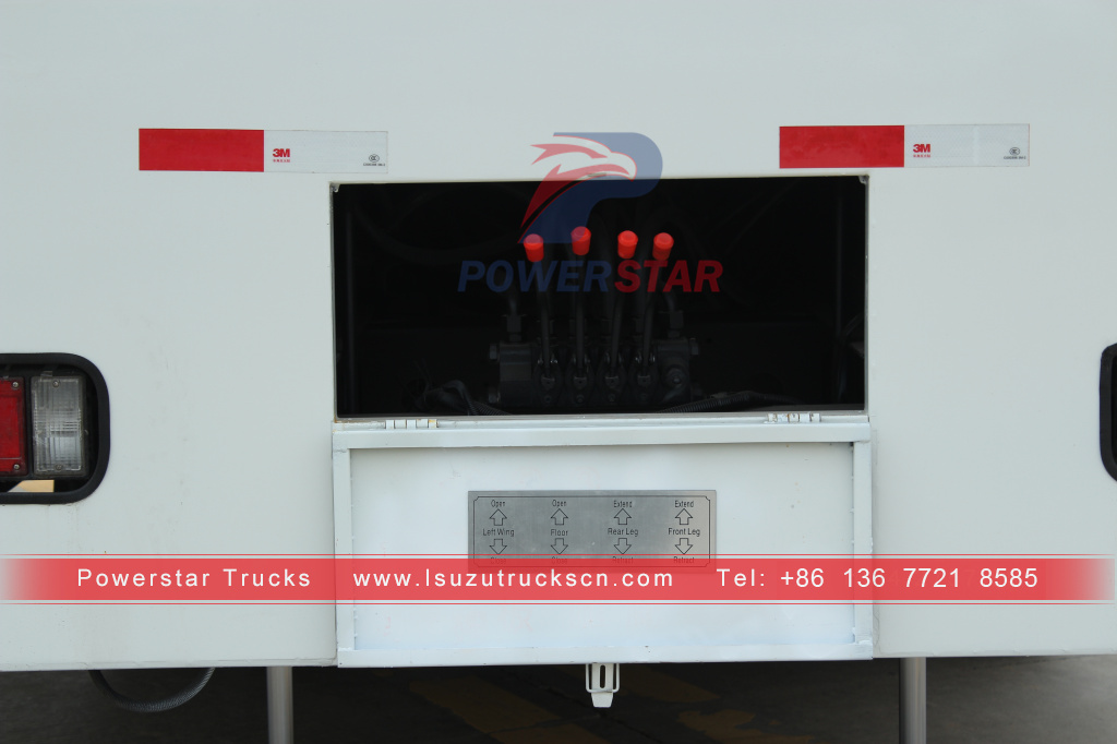 Africa Benin New ISUZU Outdoor Election Vote Car Mobile Advertising Show Truck with Foldable Stage