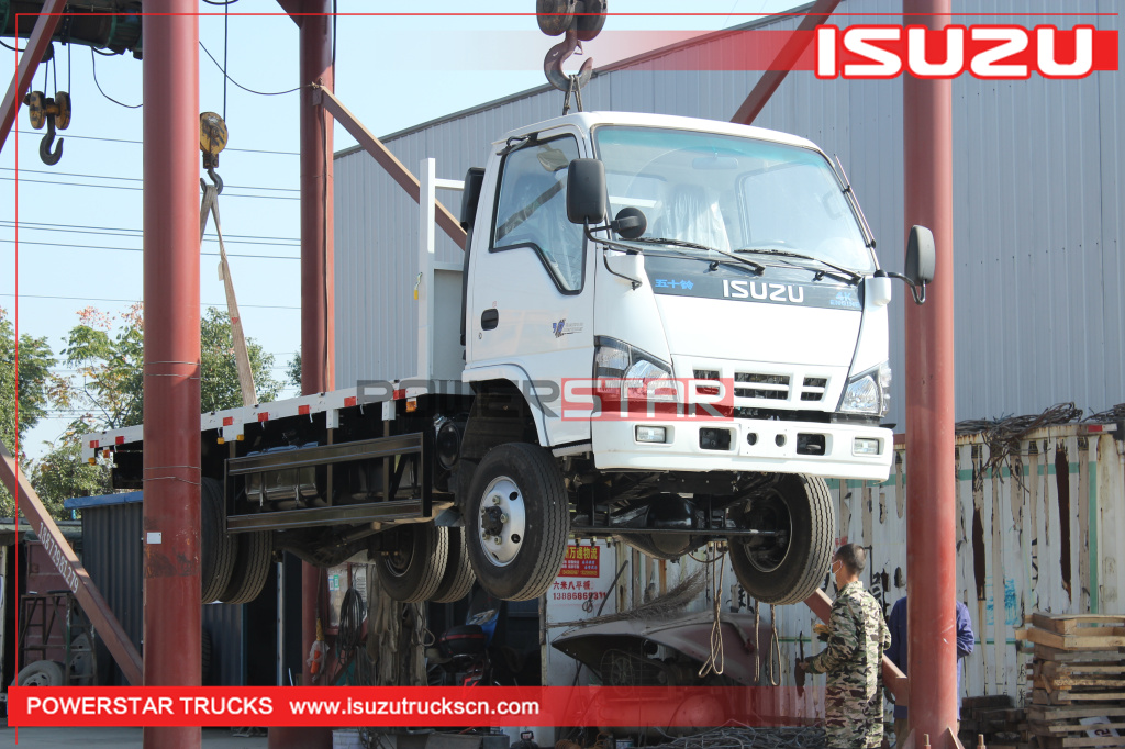 Philippines - 3 units ISUZU NKR 600P 4x4 off road dropside flatbed cargo van trucks