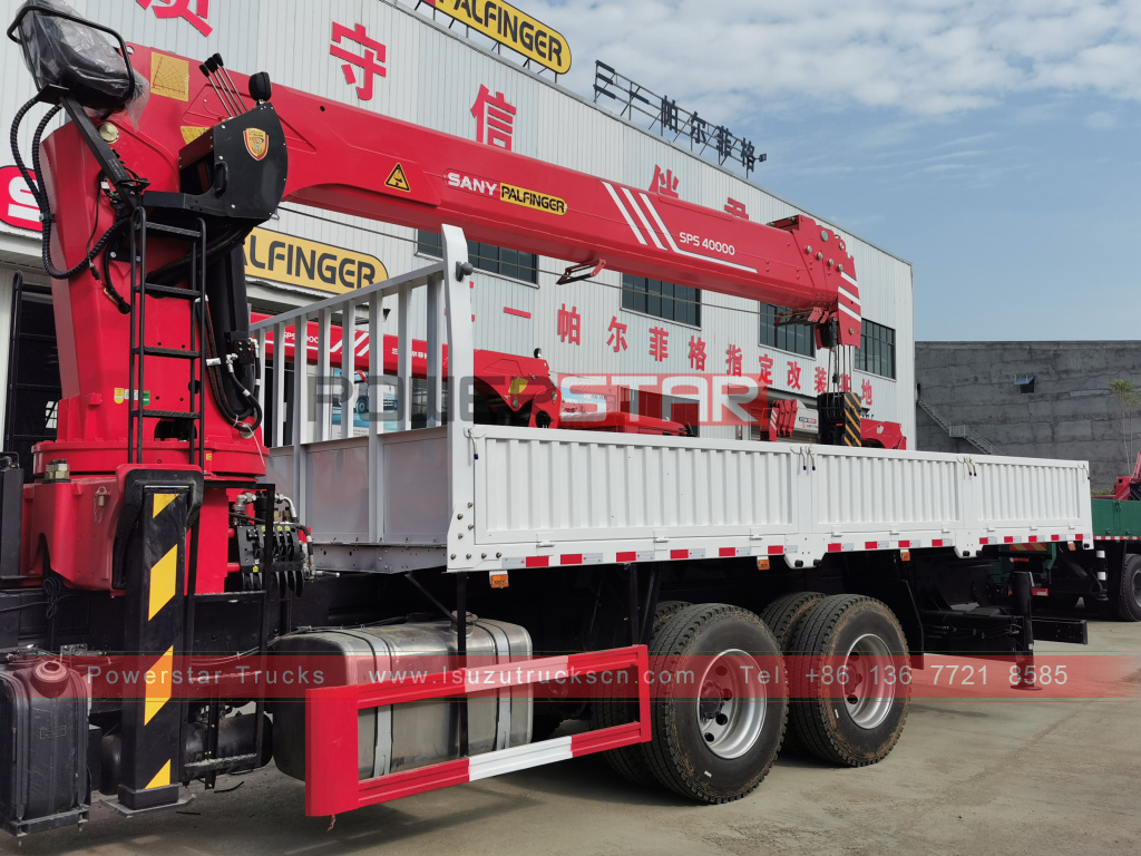 Myanmar Original ISUZU GIGA Cargo Truck Crane With Cranes Mounted 16Ton Palfinger SPS40000 Telescopic Boom Crane