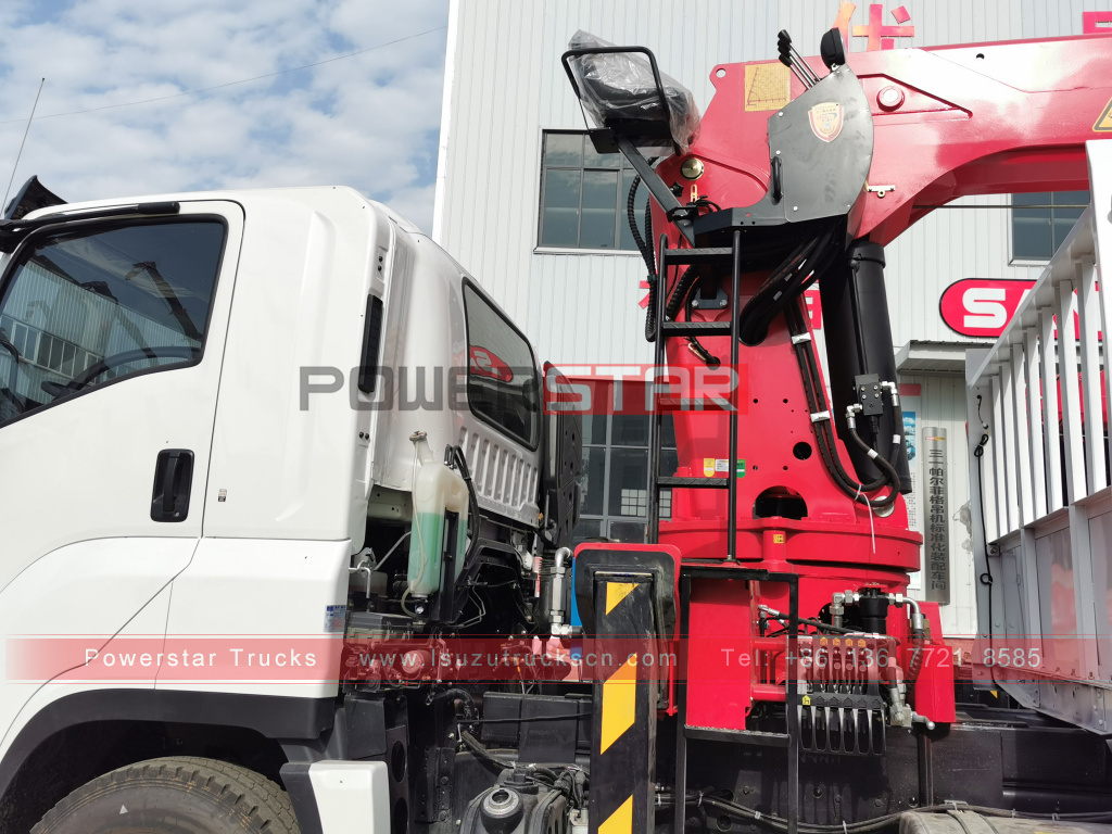 Myanmar Original ISUZU GIGA Cargo Truck Crane With Cranes Mounted 16Ton Palfinger SPS40000 Telescopic Boom Crane