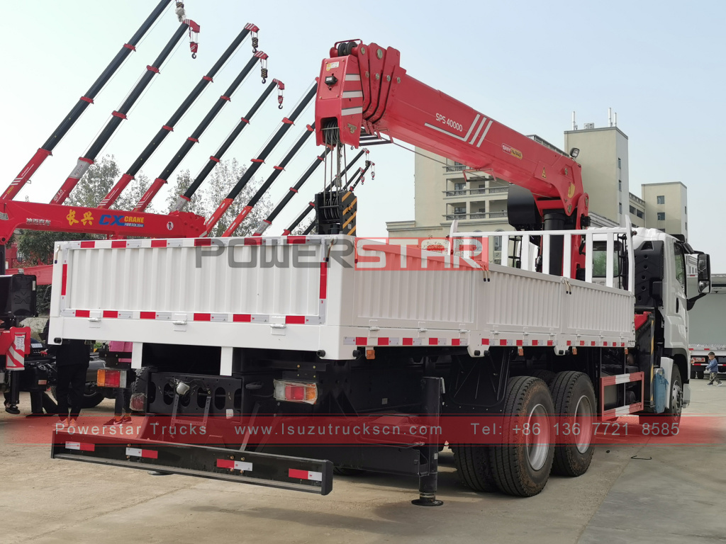 Myanmar Original ISUZU GIGA Cargo Truck Crane With Cranes Mounted 16Ton Palfinger SPS40000 Telescopic Boom Crane