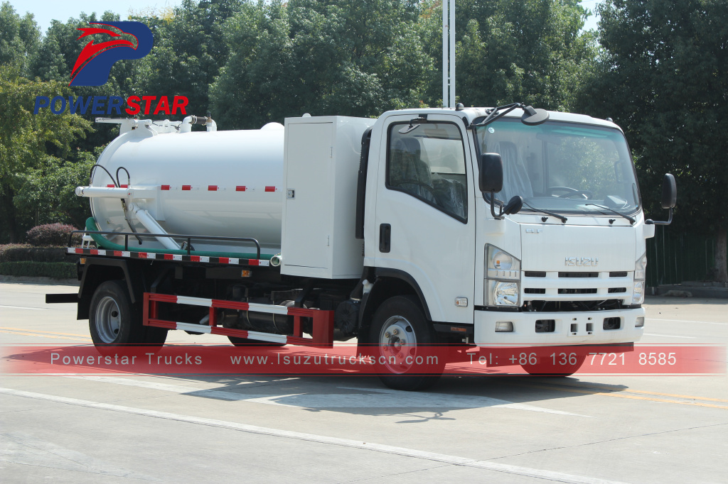 Philippines Isuzu NKR ELF Fecal suction truck Sewage suction trucks for sale