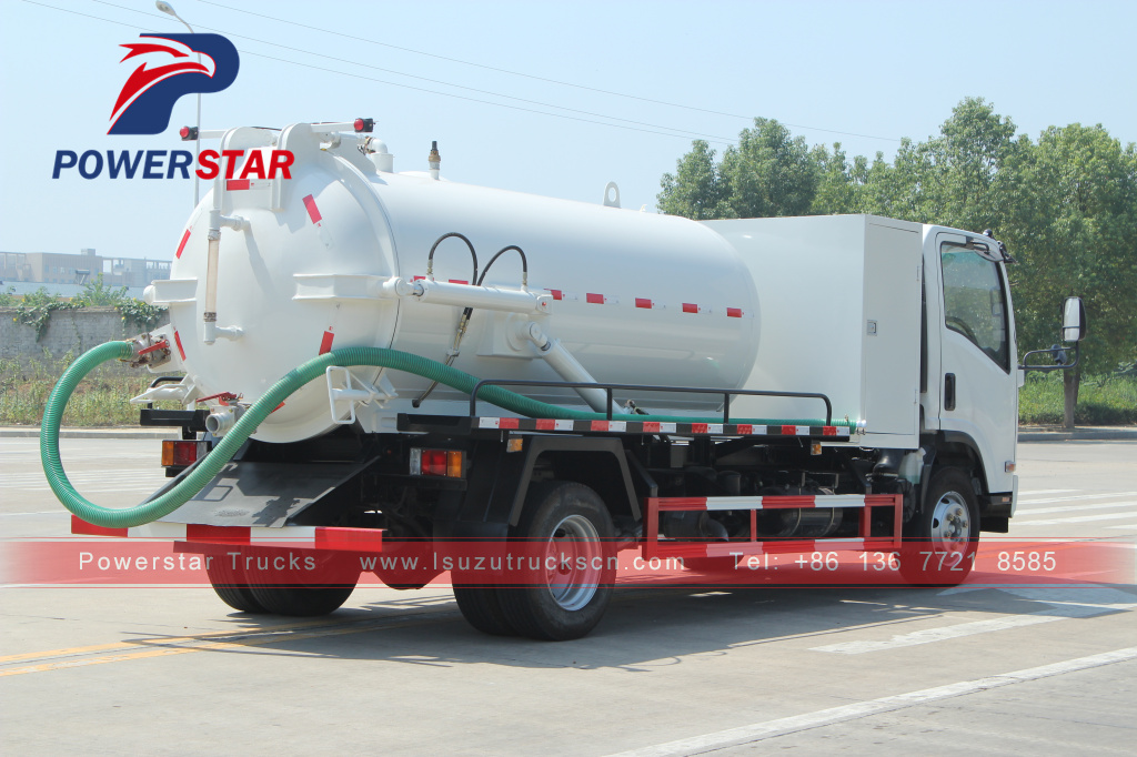 Philippines Isuzu NKR ELF Fecal suction truck Sewage suction trucks for sale