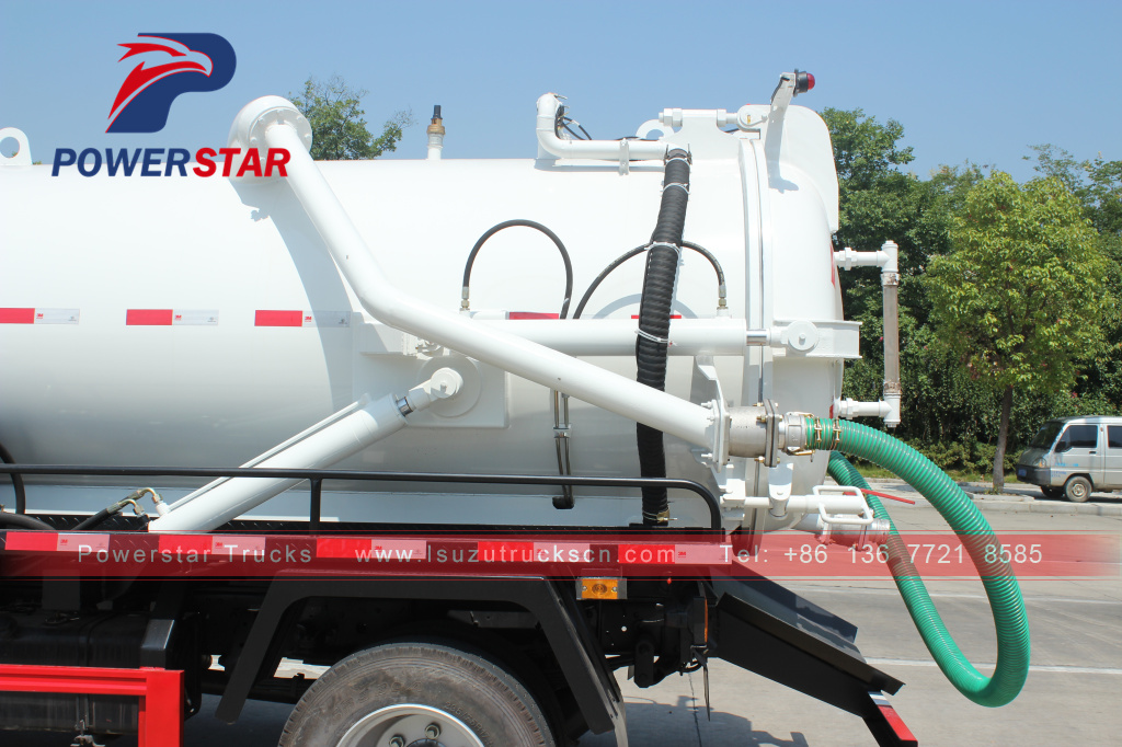 Philippines Isuzu NKR ELF Fecal suction truck Sewage suction trucks for sale