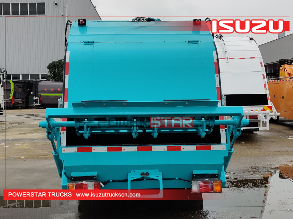 Mongolia New ISUZU 4-5 tons NKR NPR 130HP hydraulic garbage compactor truck for sale