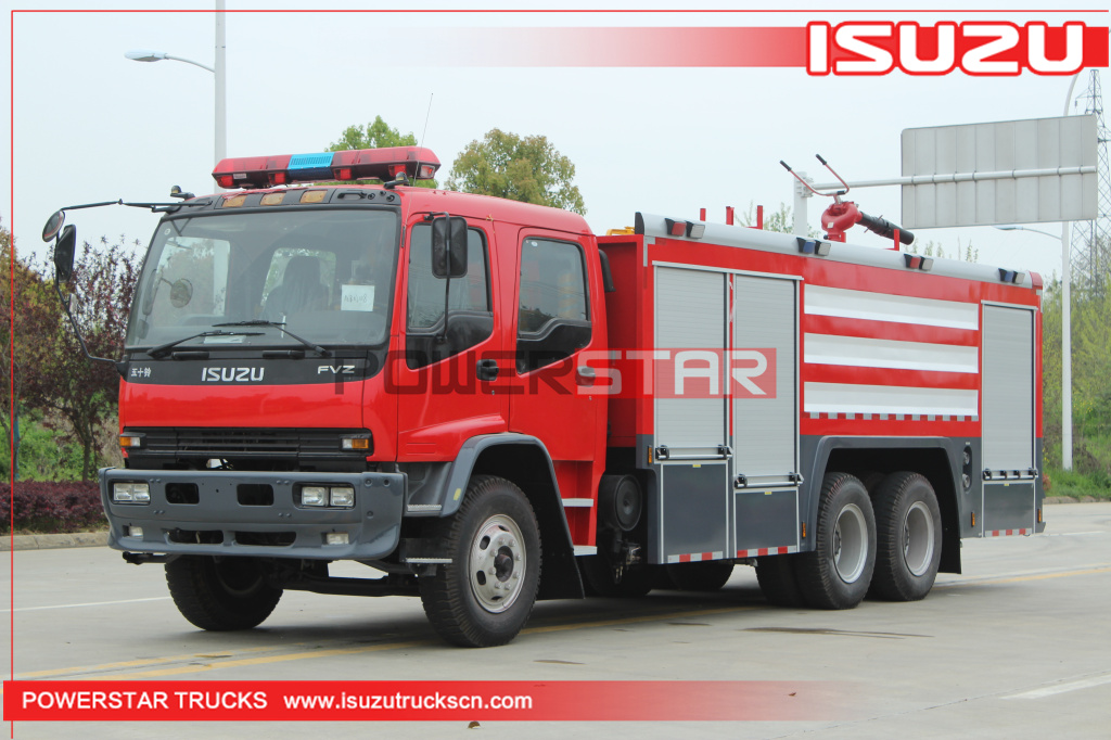 ISUZU FVZ Fire truck Manufacturer for 7000L-10000L Fire Engine Water Foam Fire Tender Truck