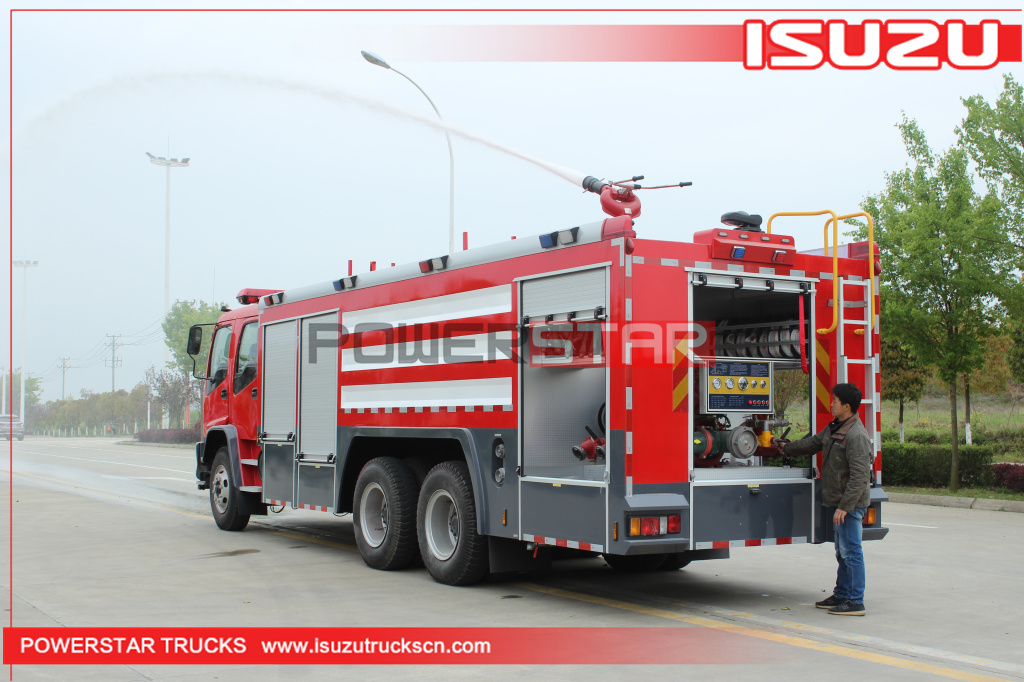 ISUZU FVZ Fire truck Manufacturer for 7000L-10000L Fire Engine Water Foam Fire Tender Truck