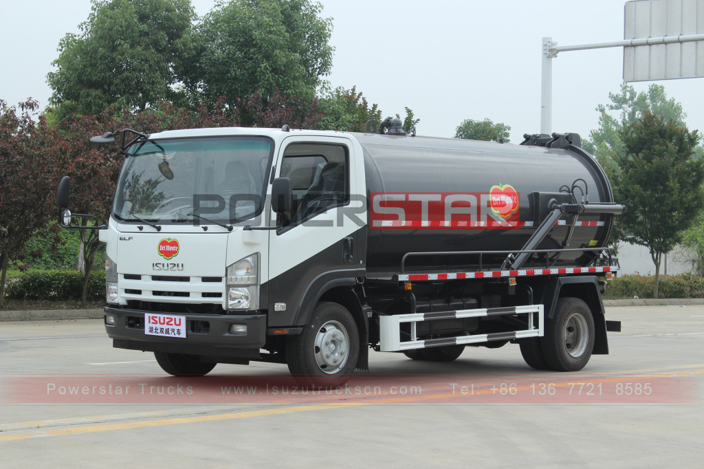 Philippines Del monte ISUZU Vacuum Suction Truck Vacuum Suction Truck ISUZU ELF 4X2 Vacuum Sewage Suction Tanke vehicel 8,000L