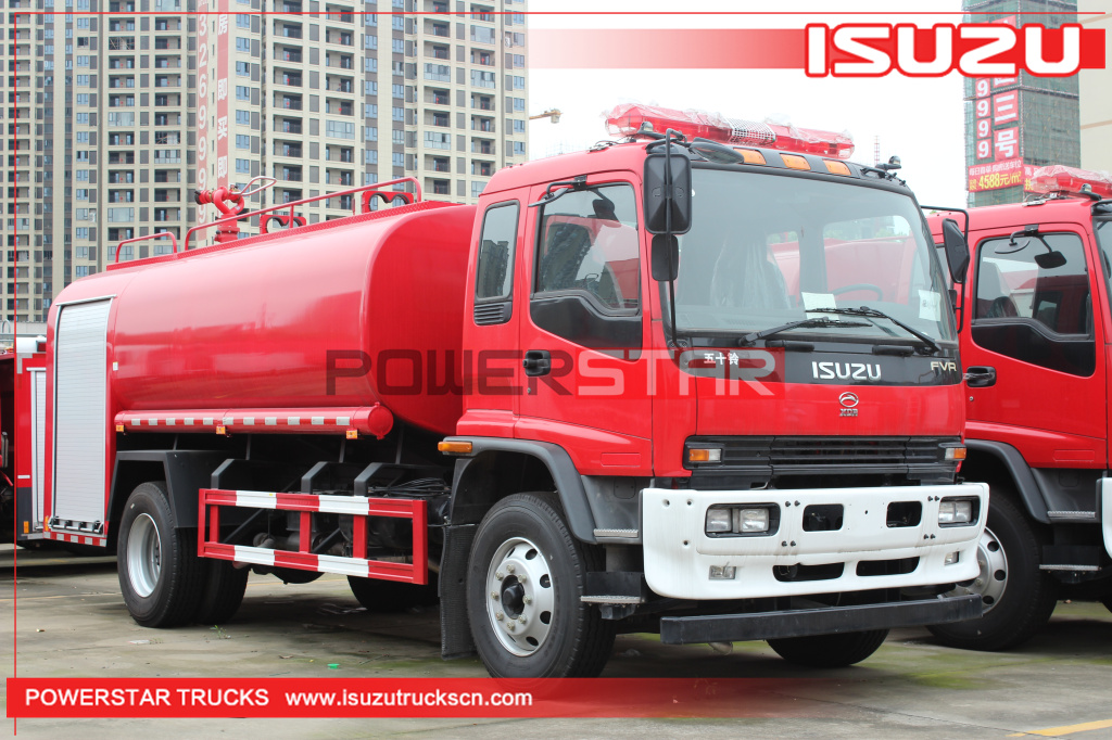 Cambodia ISUZU FVR water tanker fire rescue fire fighting vehicle