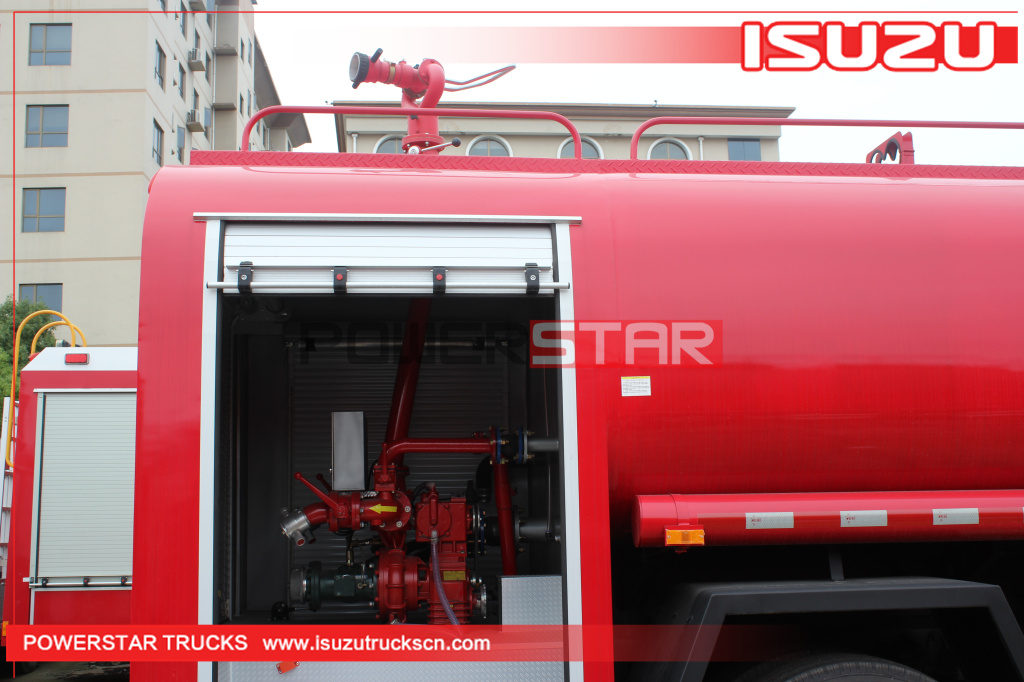 Cambodia ISUZU FVR water tanker fire rescue fire fighting vehicle