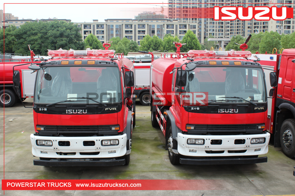 Cambodia ISUZU FVR water tanker fire rescue fire fighting vehicle