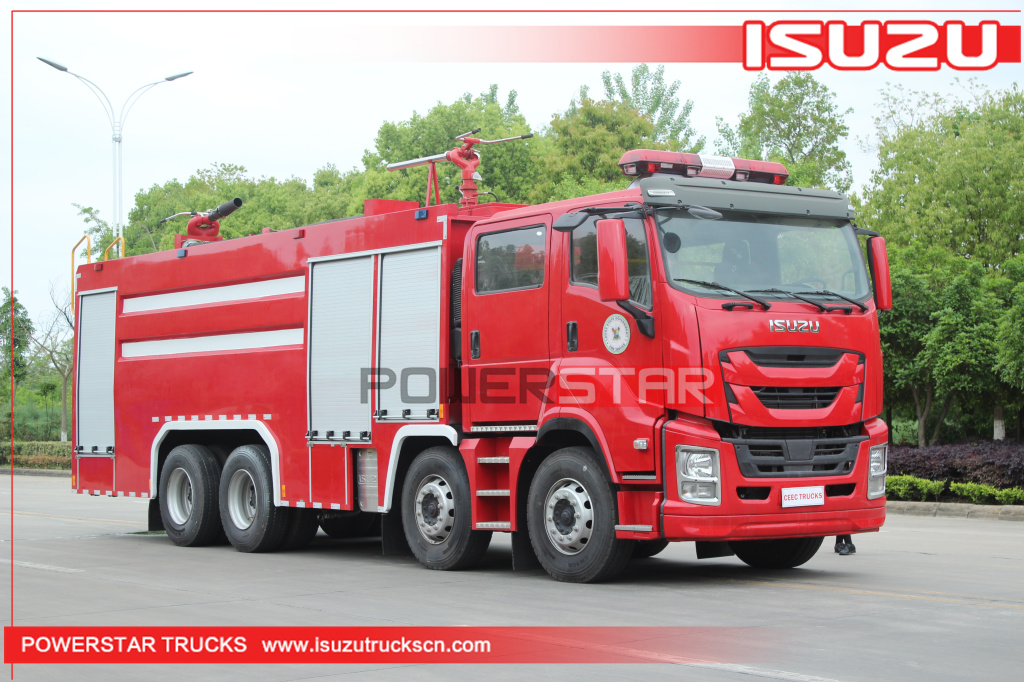 17 Tons ISUZU Fire truck with 8x4 GIGA water foam dry powder heavy fire engine vehicle