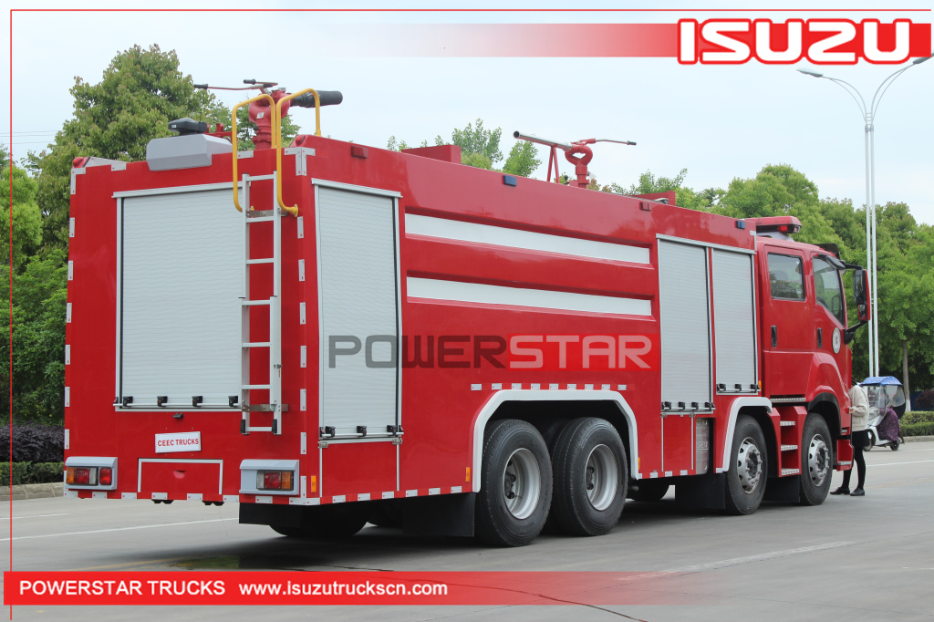 17 Tons ISUZU Fire truck with 8x4 GIGA water foam dry powder heavy fire engine vehicle