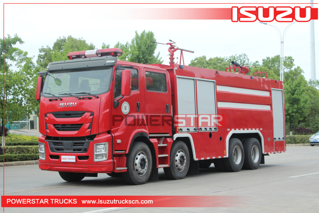 Japan ISUZU GIGA heavy duty Water Foam Powder Combined Fire Fighting Truck