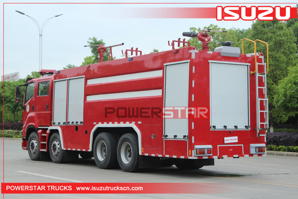 Japan ISUZU GIGA heavy duty Water Foam Powder Combined Fire Fighting Truck