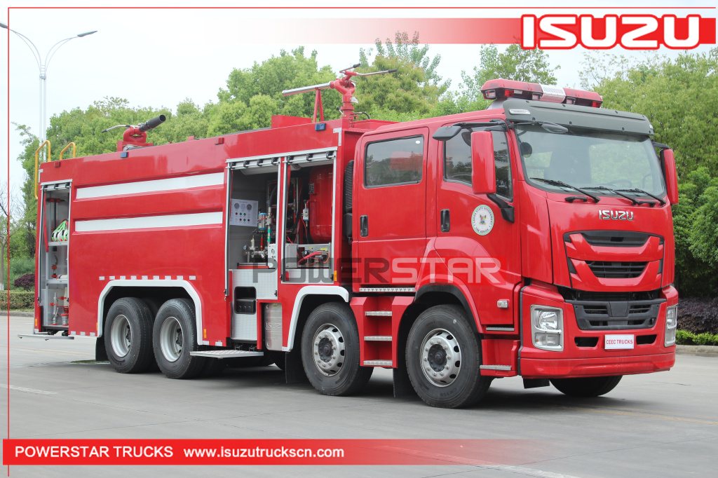 Japan ISUZU GIGA heavy duty Water Foam Powder Combined Fire Fighting Truck