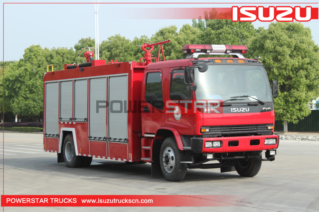 ISUZU FVR chassis Dry Powder and Foam Fire Truck fire engine