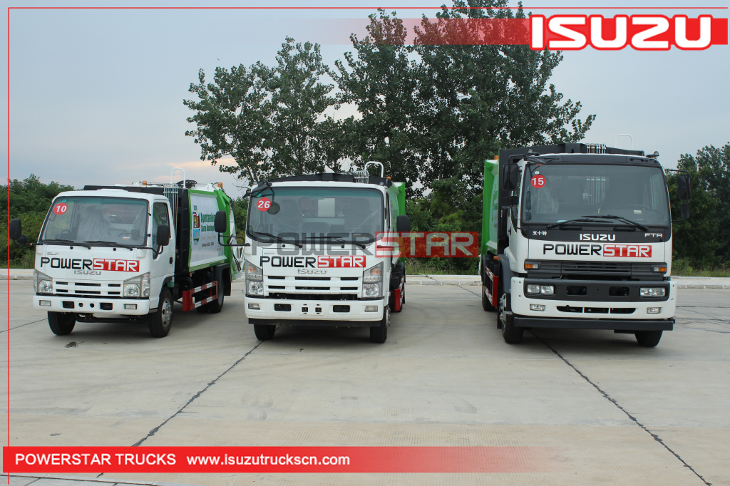 Dominican ISUZU Rear Loader Waste Collect Municipal Sanitation Garbage Compactor Truck