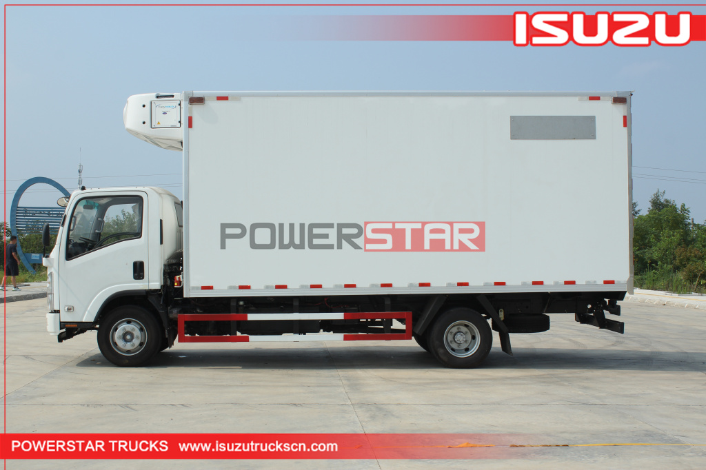 Chile ISUZU NPR carrier freezer truck refrigeration units for refrigerated box trucks for sale