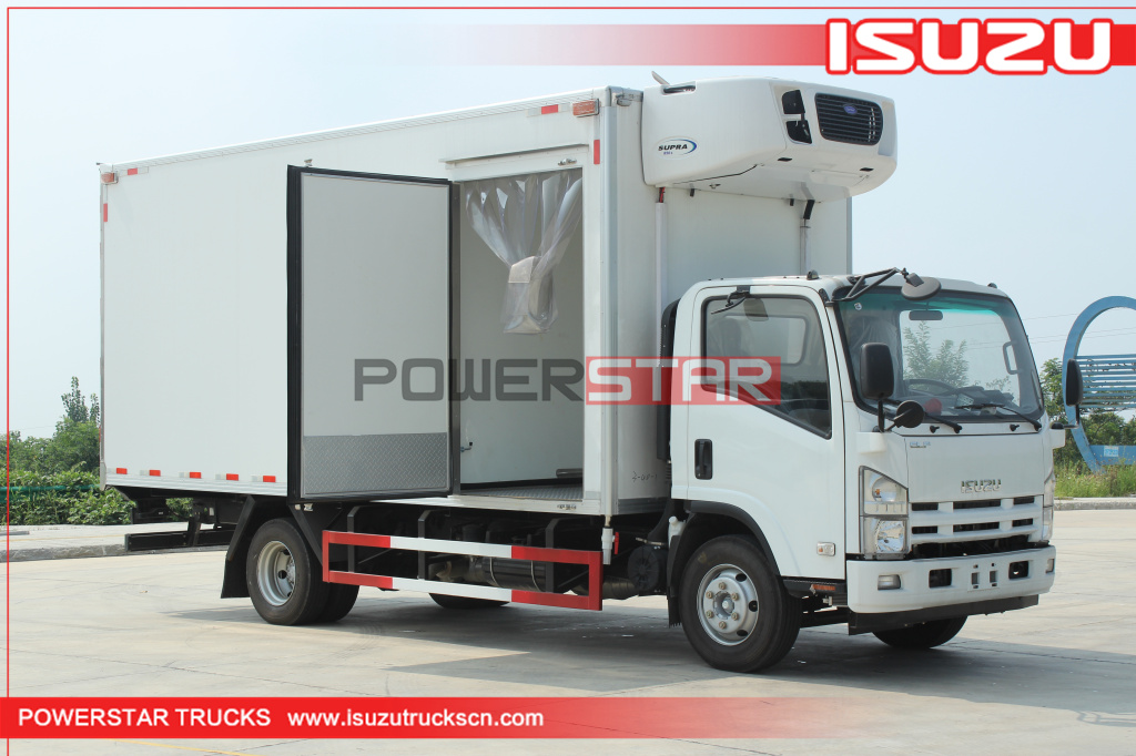 Chile ISUZU NPR carrier freezer truck refrigeration units for refrigerated box trucks for sale