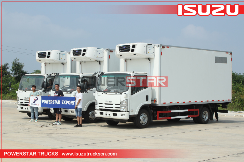 Chile ISUZU NPR carrier freezer truck refrigeration units for refrigerated box trucks for sale