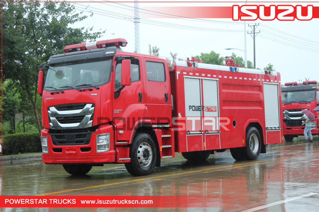 New ISUZU GIGA 4*2 Fire Fighting Vehicle 8 Tons Water Fire Engine