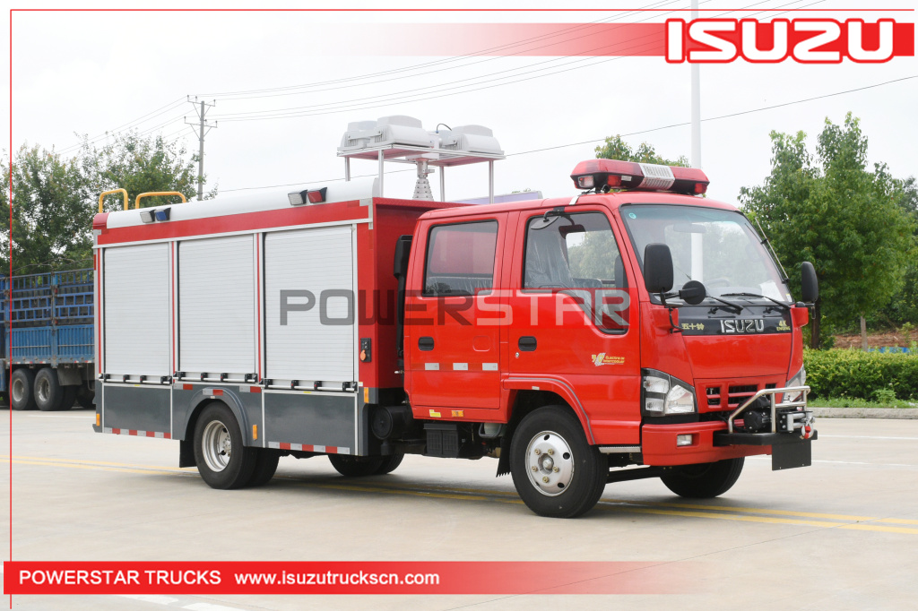 Djibouti Water tank fire truck ISUZU Foam fire vehicle for sale