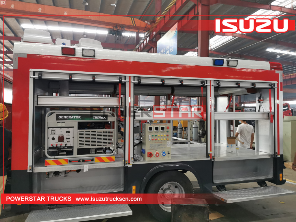 Djibouti Water tank fire truck ISUZU Foam fire vehicle for sale