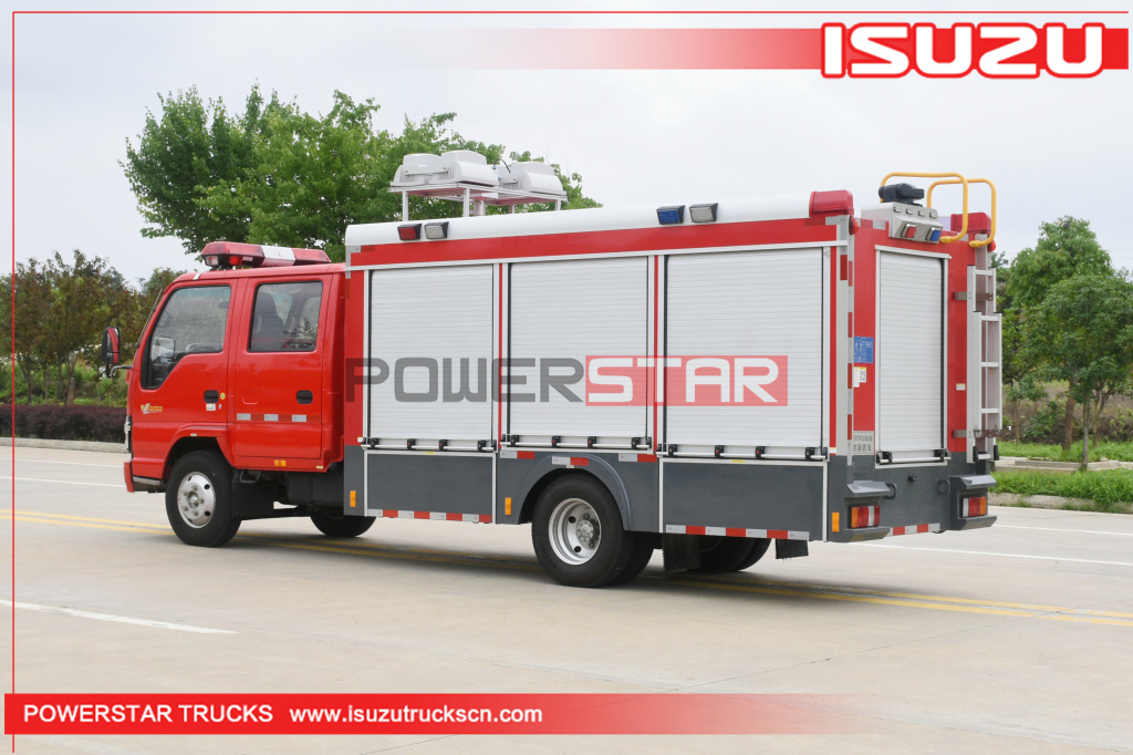 Djibouti Water tank fire truck ISUZU Foam fire vehicle for sale