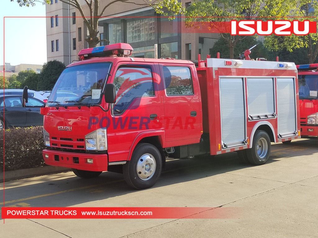 Cambodia ISUZU ELF 100P Fire Emergency Rescue Water Pumper Truck Small Fire Engine Vehicle