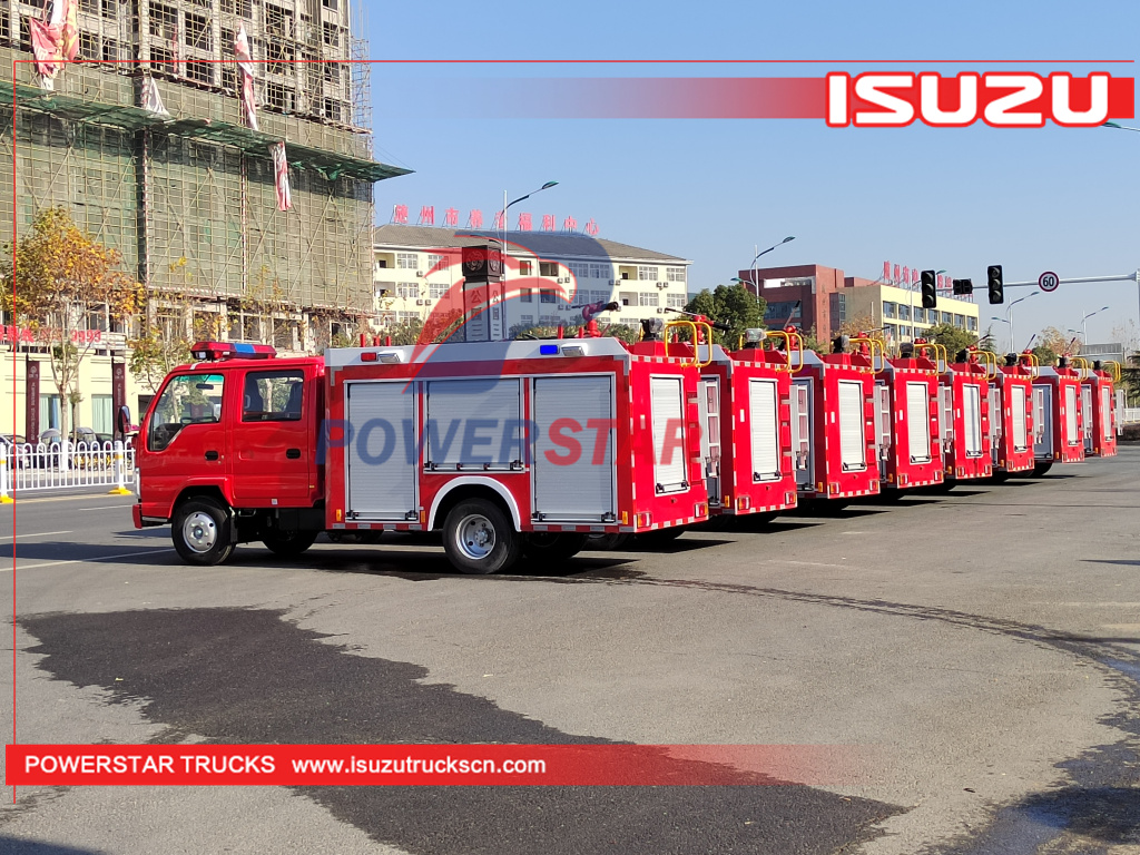 Cambodia ISUZU ELF 100P Fire Emergency Rescue Water Pumper Truck Small Fire Engine Vehicle