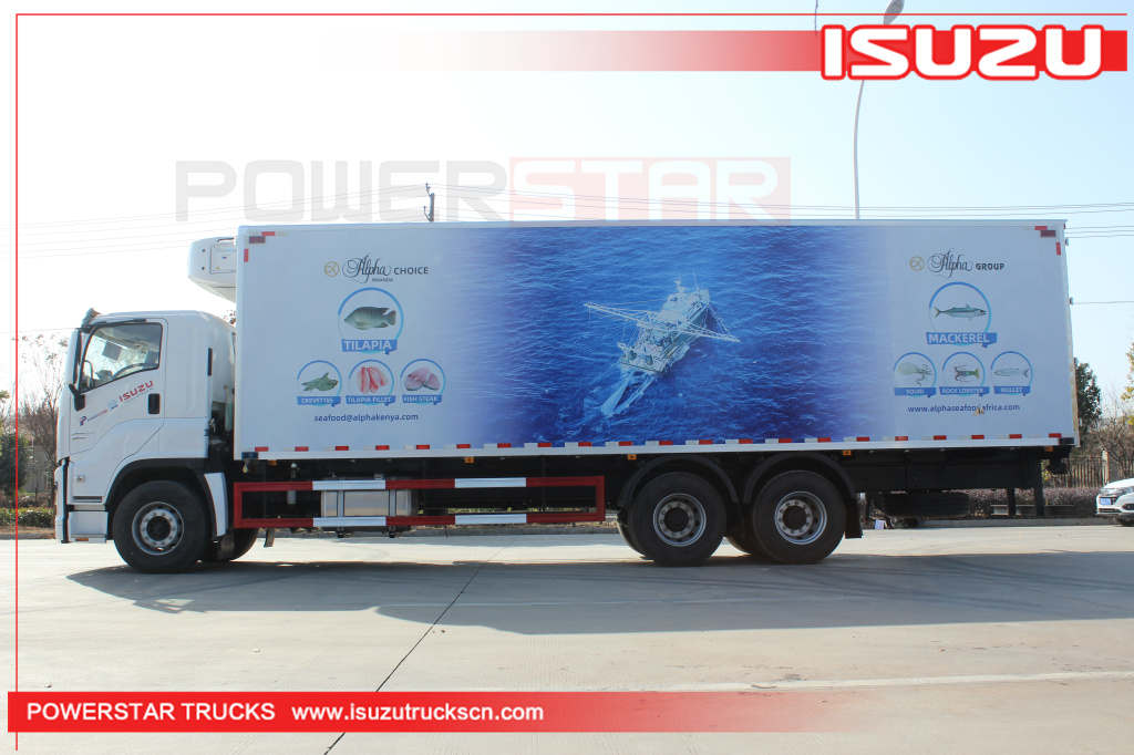 Kenya NEW Isuzu GIGA Van Refrigerated Freezer Truck seafood Refrigerator Trucks for Meat and Fish