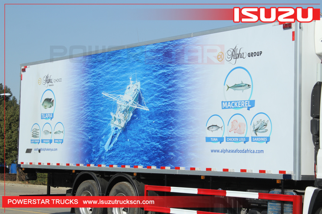 Kenya NEW Isuzu GIGA Van Refrigerated Freezer Truck seafood Refrigerator Trucks for Meat and Fish