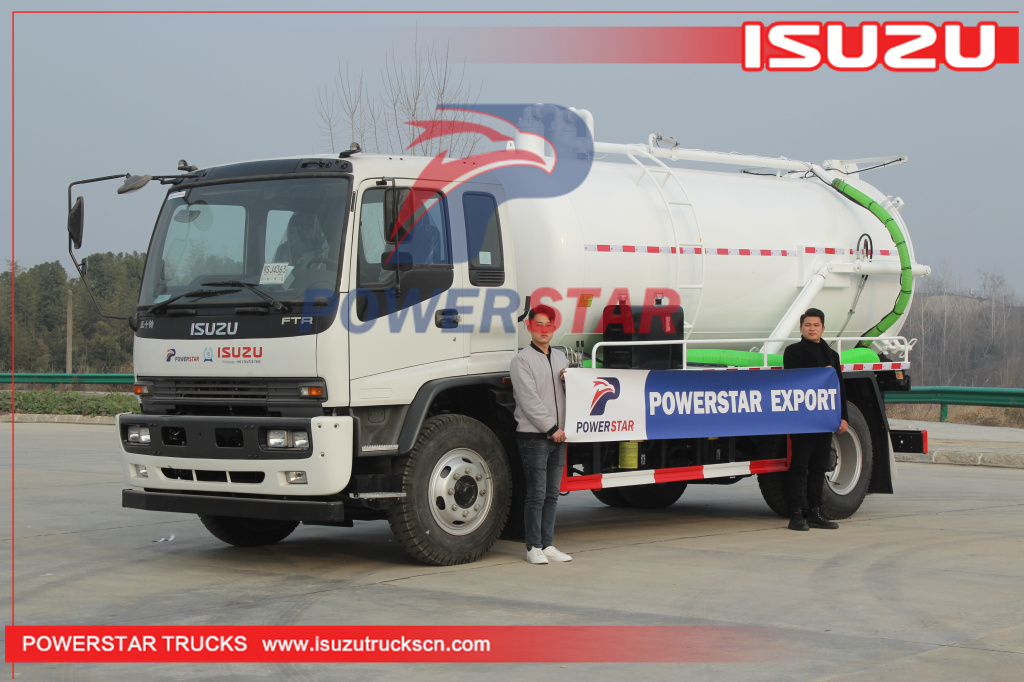 ISUZU FTR 14000 Liters Septic Vacuum Truck/14cbm cessipit tank truck for sale