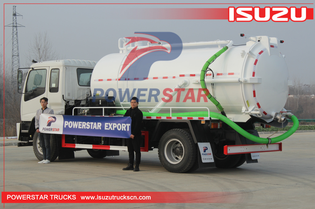 ISUZU FTR 14000 Liters Septic Vacuum Truck/14cbm cessipit tank truck for sale