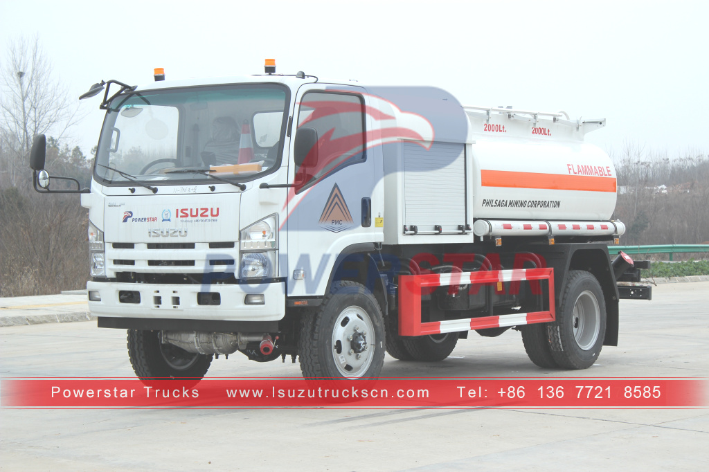 ISUZU Brand new 4x4 all wheel drive Fuel Oil Tank Truck with Dispenser for sale