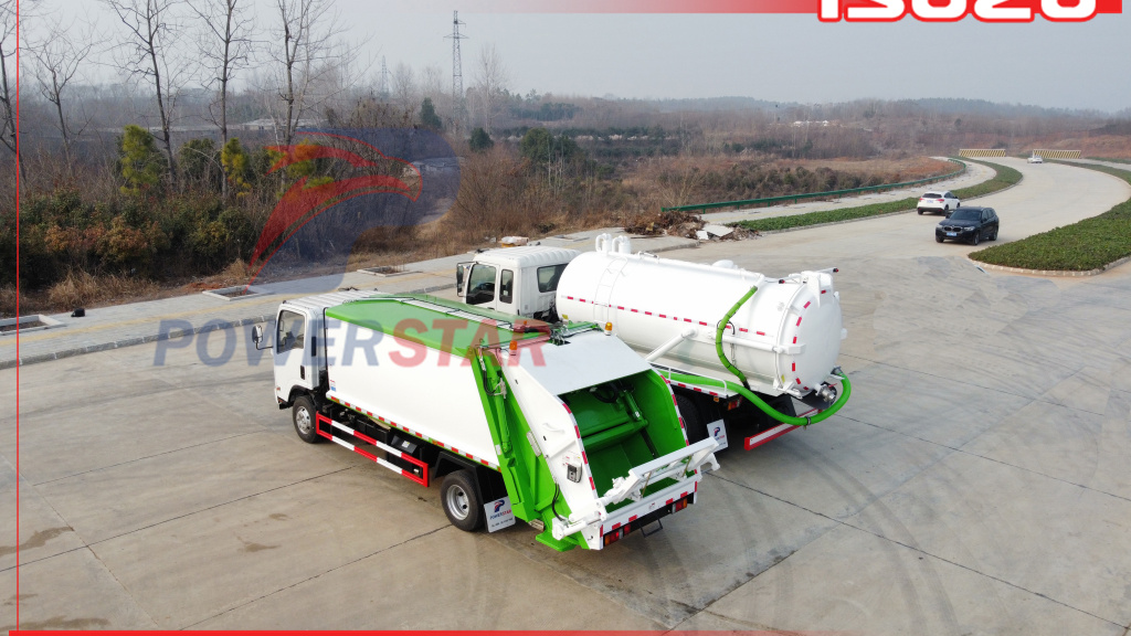 Ethiopia ISUZU 700P ELF rear loader garbage trucks refuse compactor garbage disposal truck for sale