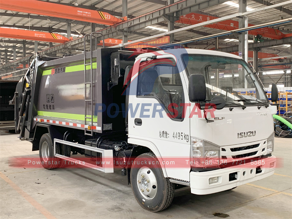 ISUZU ELF 6cbm Refuse compactor truck supplier