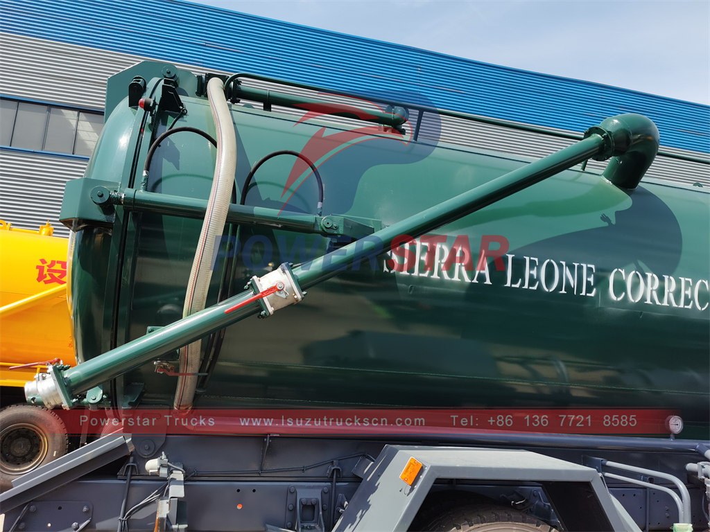 ISUZU FTR 10000Liters vacuum tanker truck export Sierra Leone 