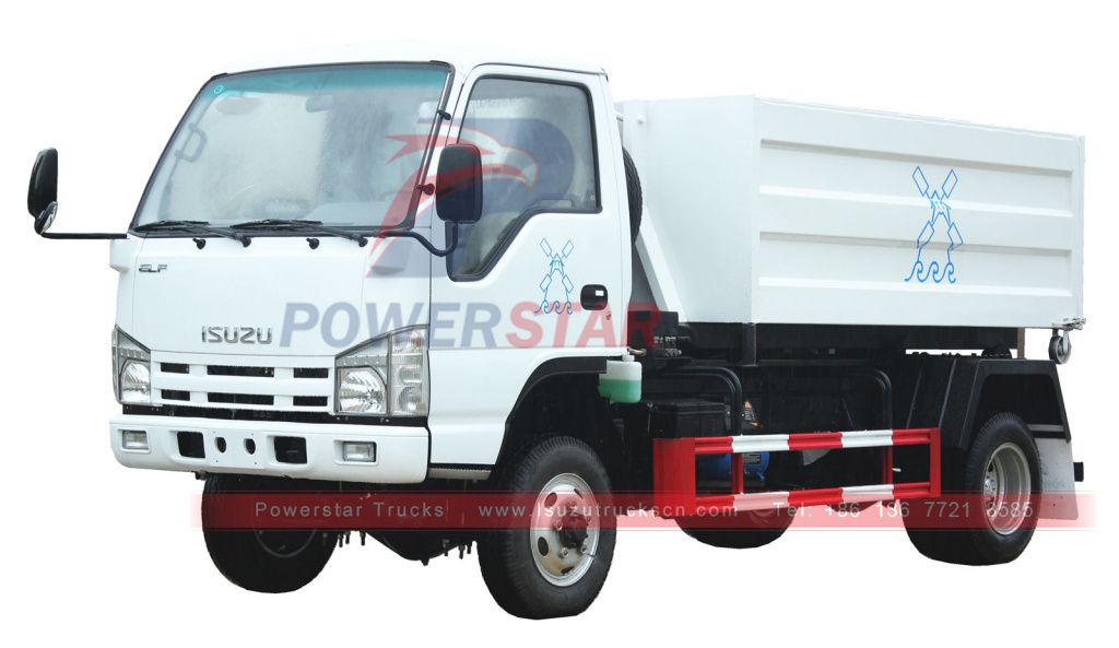 ISUZU ELF/NKR 100p 4X4 off road hook lift garbage trucks