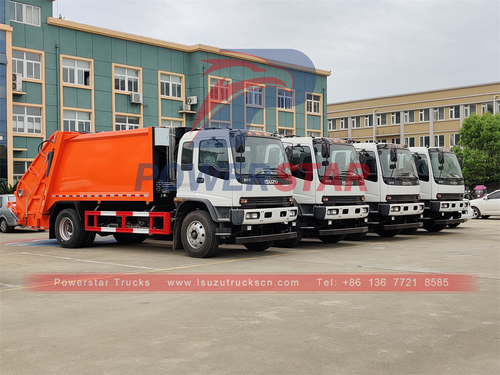 ISUZU FVR 240HP garbage compactor truck for sale