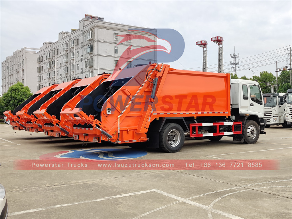 ISUZU FVR 240HP garbage compactor truck for sale