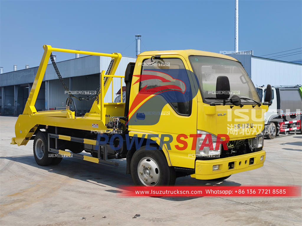 Japan ISUZU NKR swing arm garbage truck for sale