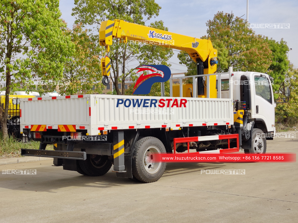 Philipppines Japan ISUZU 4x4 NPR/ELF/700P Truck Boom Crane Boom Truck 5 Ton Truck Telescopic Boom Crane