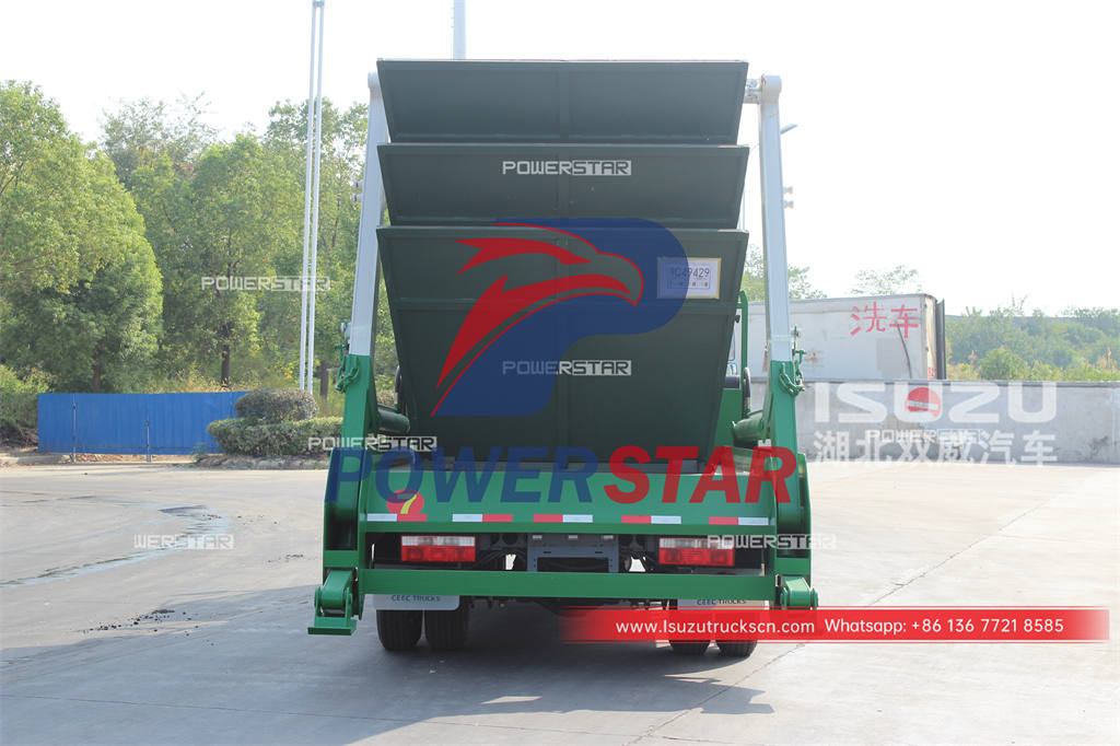 ISUZU 4×2 6CBM swing arm waste collection truck for sale