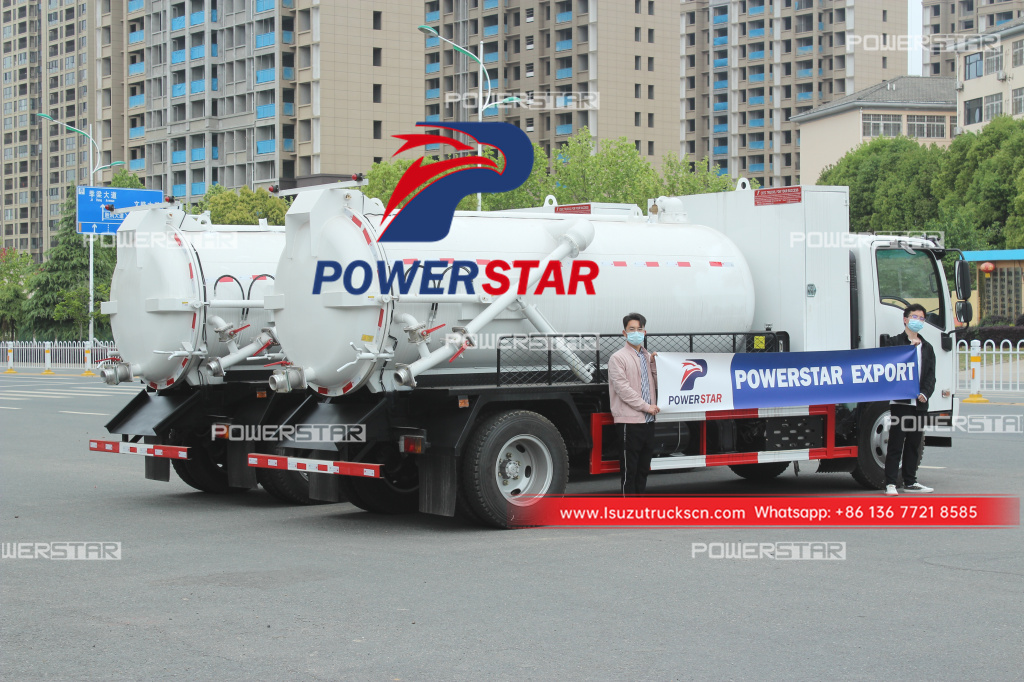 Philippines ISUZU NPR 700P MORO PUMP Vacuum Sewage Suction Truck new septic tank vacuum sewage suction trucks