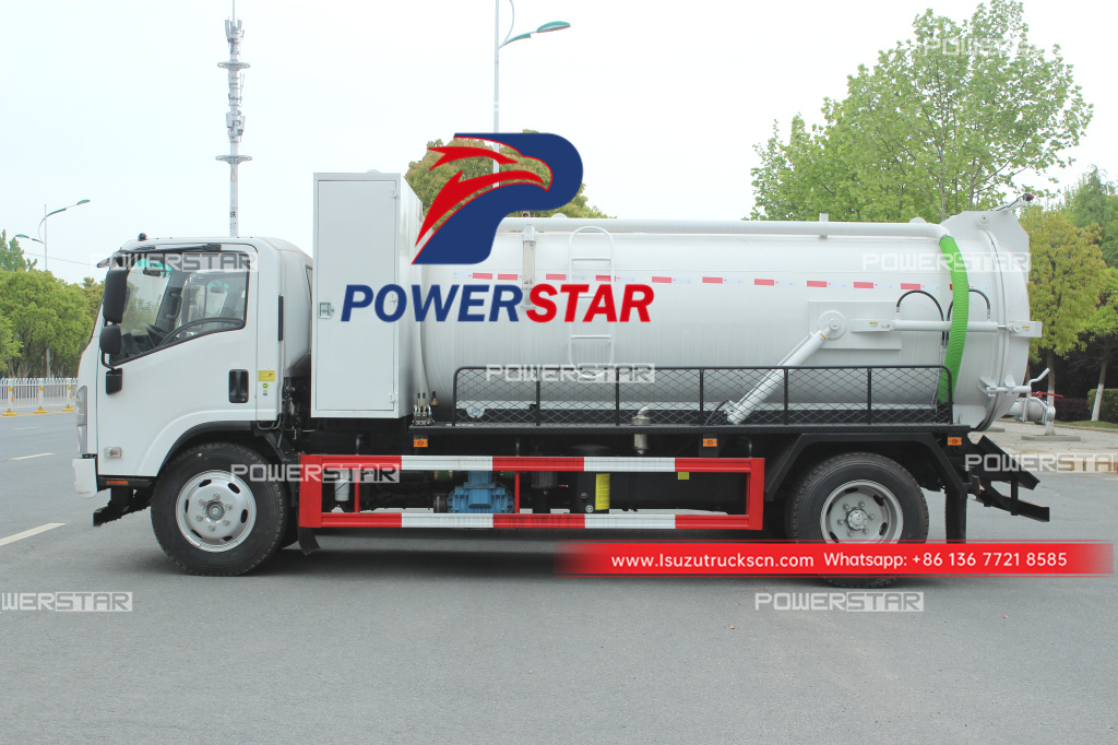 Philippines ISUZU NPR 700P MORO PUMP Vacuum Sewage Suction Truck new septic tank vacuum sewage suction trucks