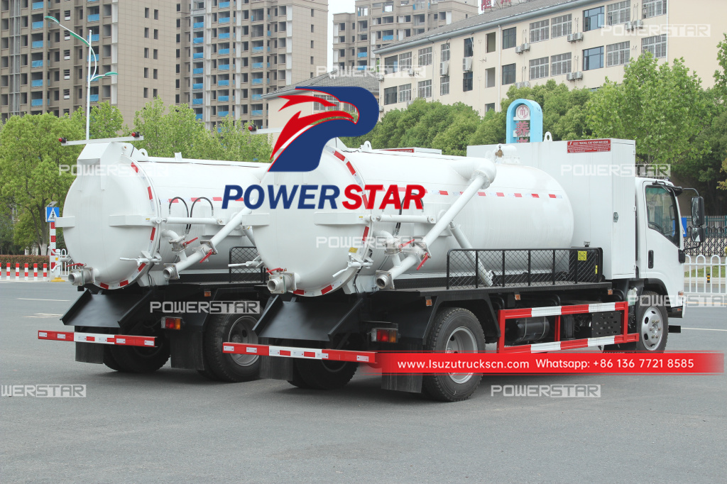 Philippines ISUZU NPR 700P MORO PUMP Vacuum Sewage Suction Truck new septic tank vacuum sewage suction trucks