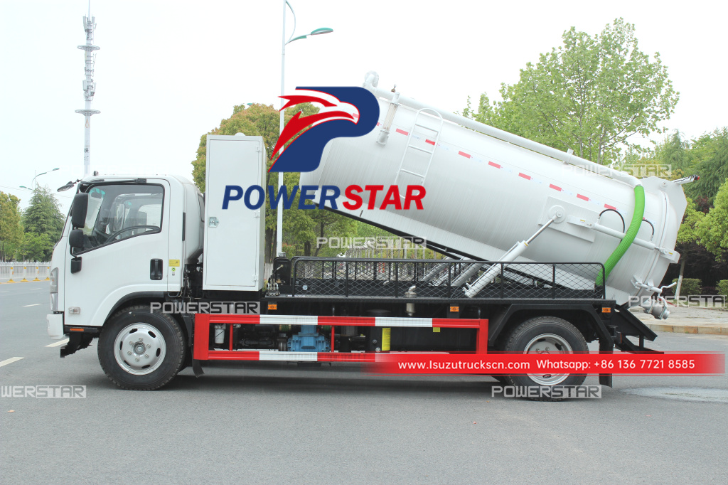 Philippines ISUZU NPR 700P MORO PUMP Vacuum Sewage Suction Truck new septic tank vacuum sewage suction trucks