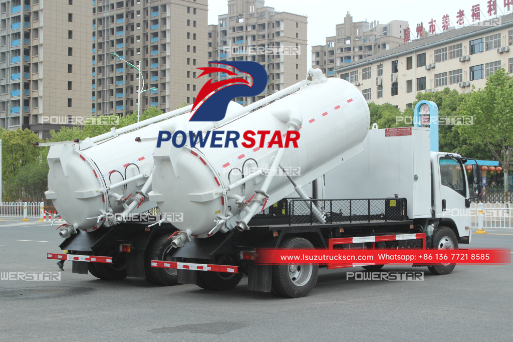 Philippines ISUZU NPR 700P MORO PUMP Vacuum Sewage Suction Truck new septic tank vacuum sewage suction trucks